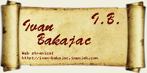 Ivan Bakajac vizit kartica